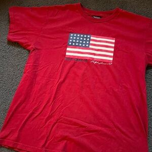 Vintage 90’s / Y2K Polo Jeans Polo Ralph Lauren USA flag T Shirt L